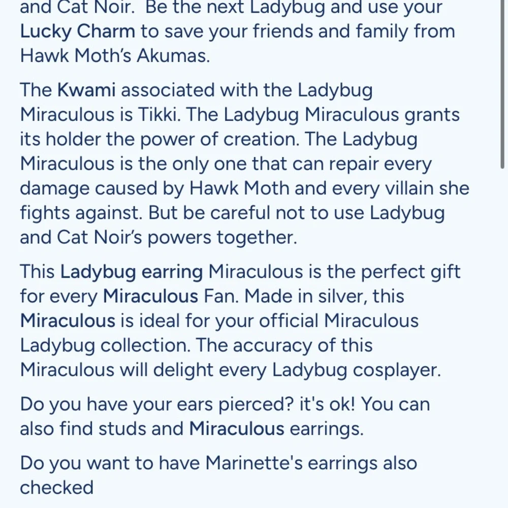 Darling Lady Bug earrings from Miraculous: Tales of Lady Bug and Cat Noir. - Picture 2 of 7